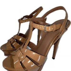 Saint Laurent YSL Tribute Platform Sandal Pumps 38.5 8.5